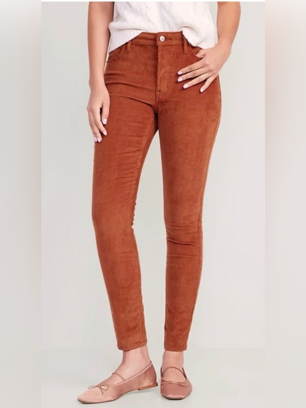 NWT Old Navy Rust Rockstar Skinny Corduroy Pants sz12Petite